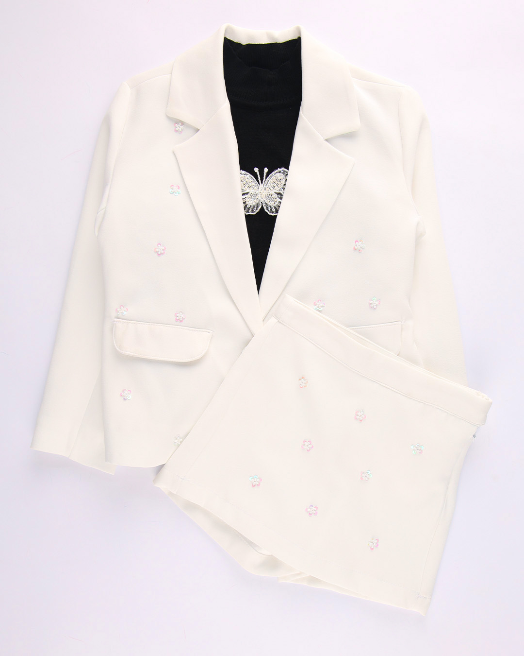 ENS F 3P 26CAIENF06 BLAZER JUPE SHORT T4/12A