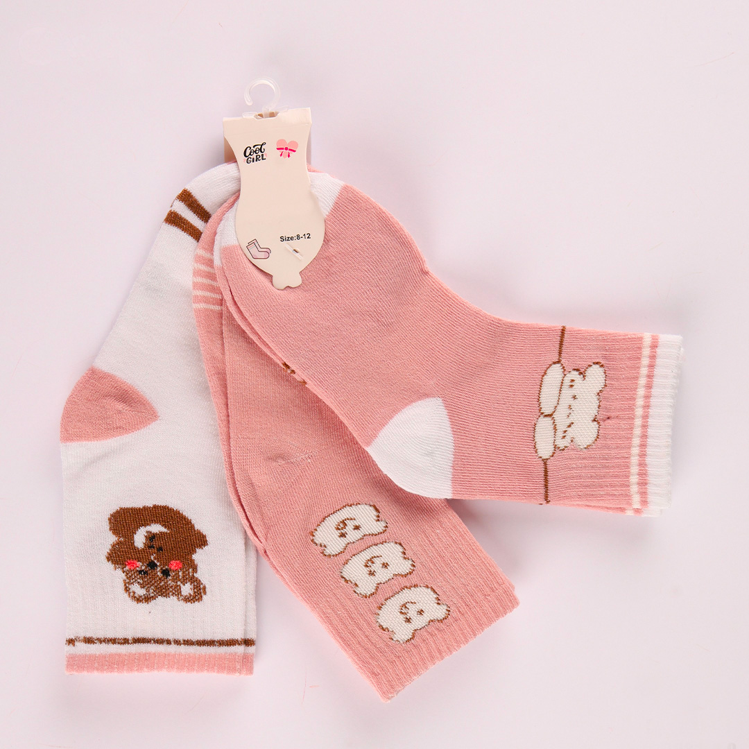 CHAUSSETTE F LOT DE 3 BEAR-BUTTERFLY